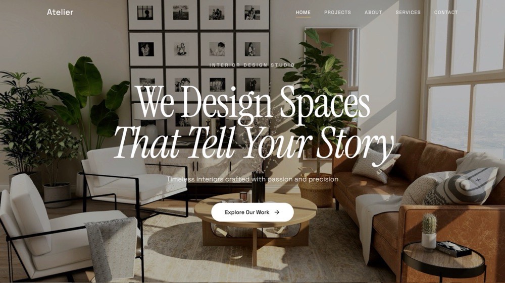 Atelier - Site web pour designers d'int&eacute;rieur